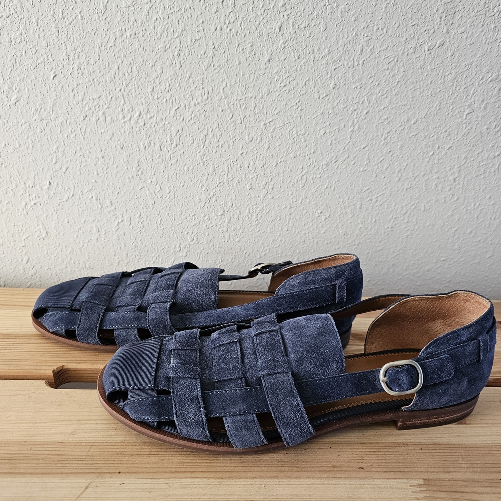 Franco Sarto Navy Woven Flats